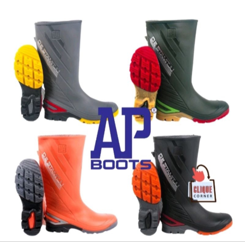 Sepatu boots/safety Ap Boots Ultimate 2015 hitam-abu