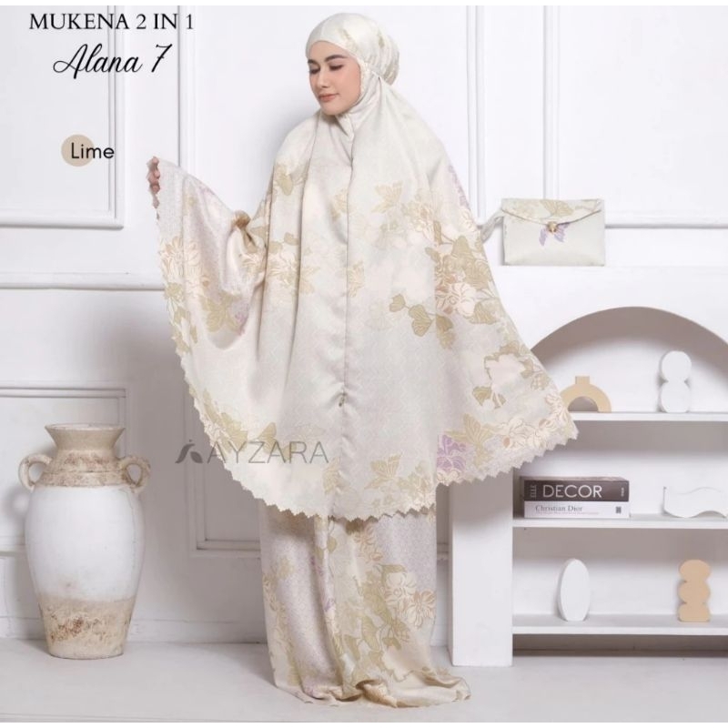 Mukena Luxury 2In1 Printing Premium Laser Cut Mewah
