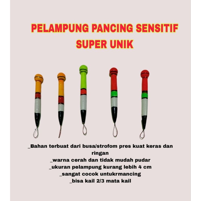 PELAMPUNG PANCINGAN SUPER SENSITIF UNIK MANCING IKAN MAS BAGUS