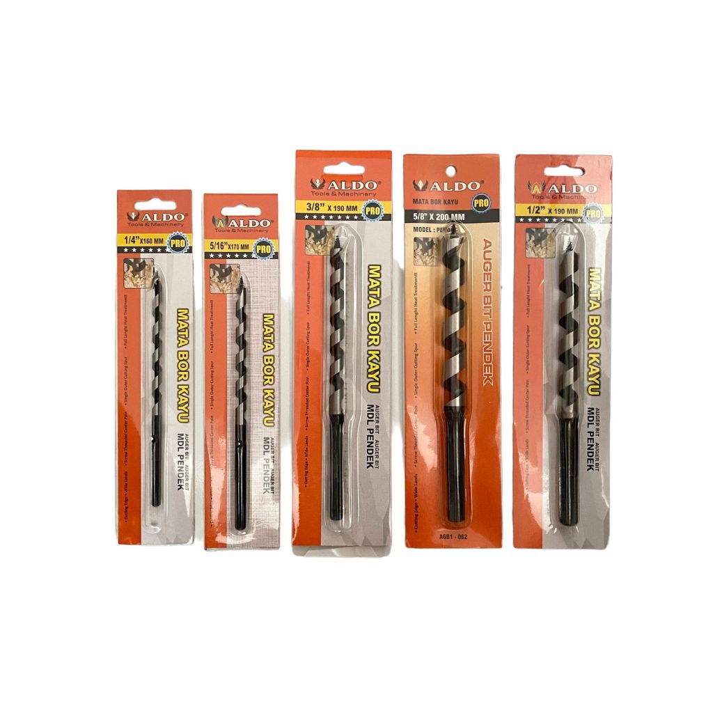 Mata bor kayu spiral aldo / auger bit pendek