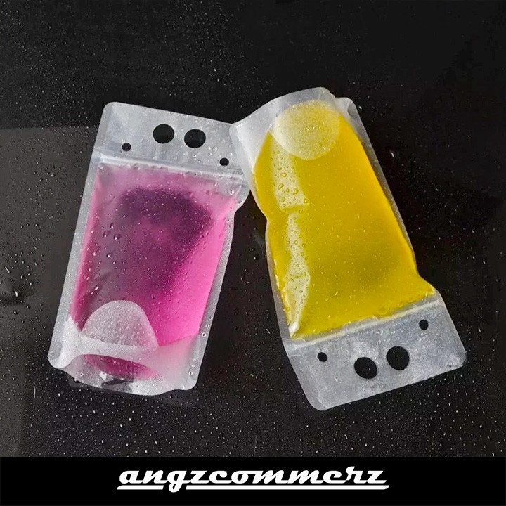 Kantong Plastik Bening  Self Standing Beverage Pouch Ziplock Minumanc 1pcs