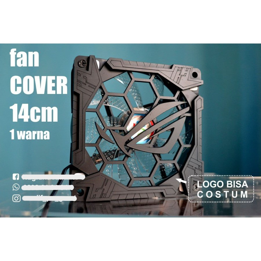 FAN CASE ROG 3D Black Logo 14 CM FAN corsair dll