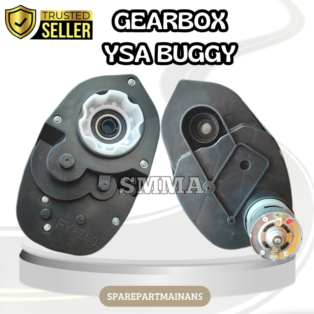 SMA5 || Gearbox YSA Bintang 6 Dinamo 755 YS 021 24Volt 16.000rpm Mobil Mainan Aki Anak