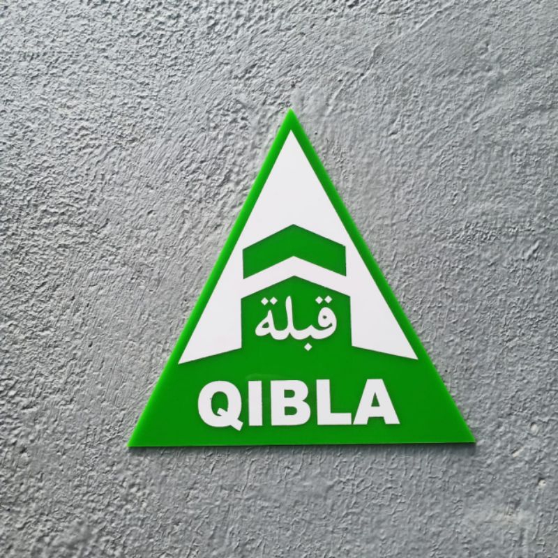 

signage tanda kiblat akrilik