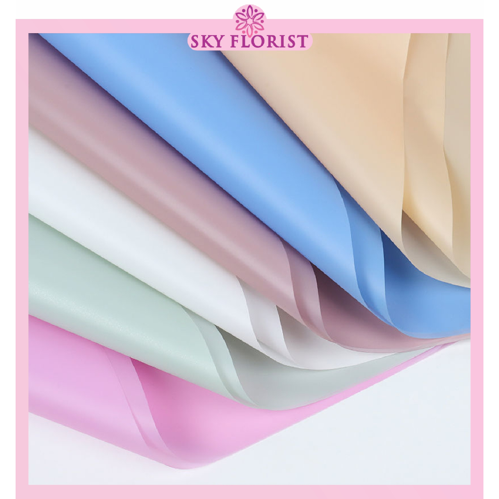 

20 LEMBAR Flower Wrapping Paper Varian Polos Kertas Buket Bunga Cellophane Florist KB01