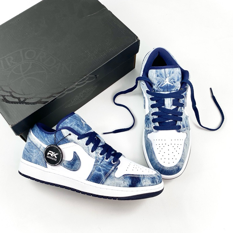 Air Jordan 1 Low Washed Denim 100% Authentic