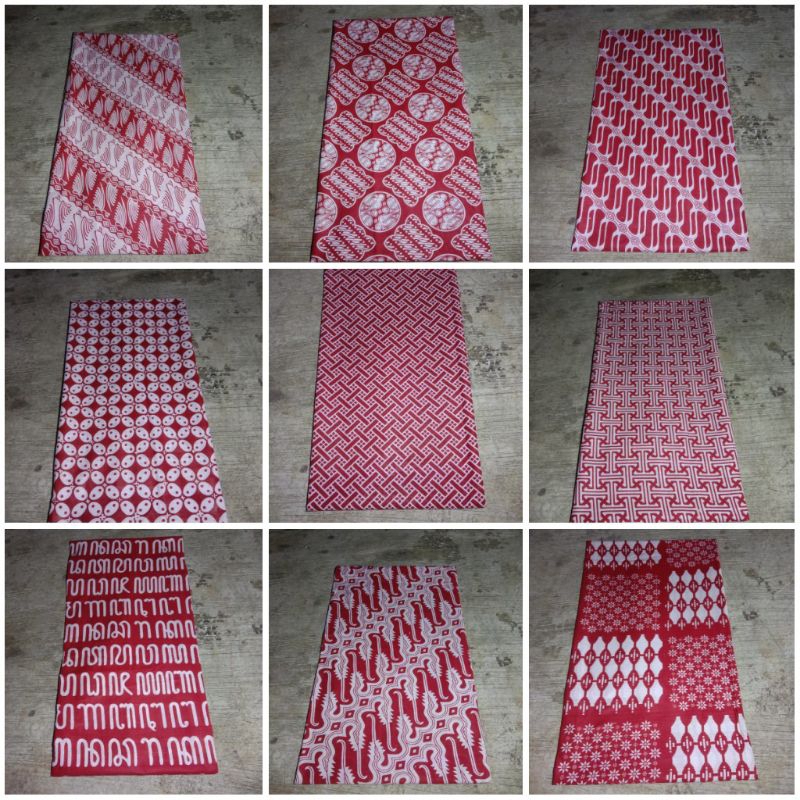 STRPE45638 KAIN BATIK MERAH PUTIH BAHAN BATIK MERAH PUTIH SERAGAM  BATIK 17AN