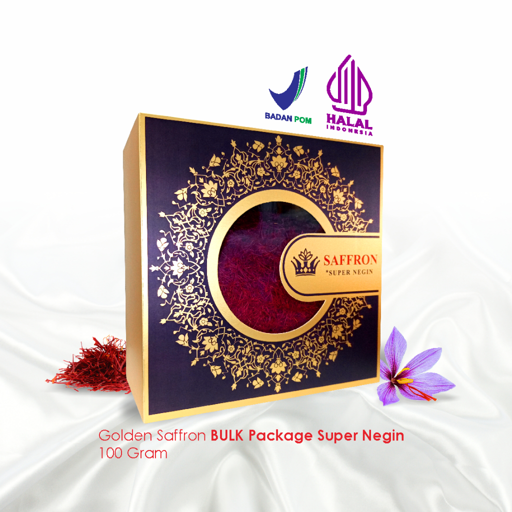 

BULK Saffron Super Negin (Finest Quality A++) 100 Gram Golden Saffron 100% Original