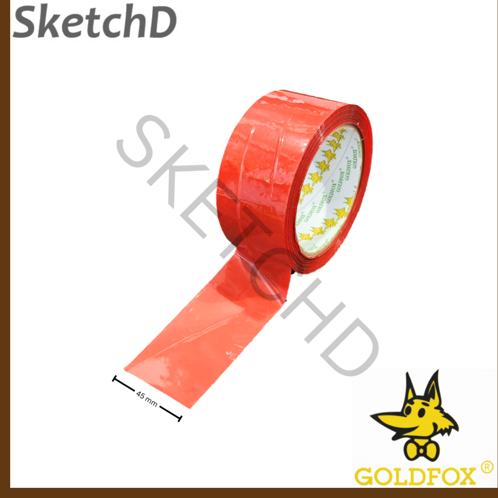 

Lakban OPP Merah Bening Gold Fox 45 mm x 65M Goldfox tape red clear 72 yard