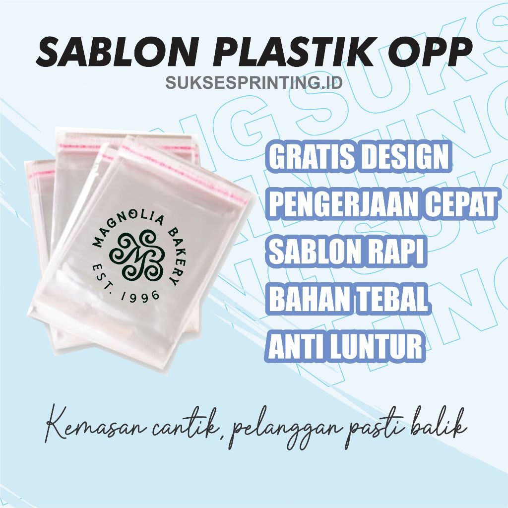 

PROMO Sablon Plastik OPP Berbagai Ukuran Logo Terlaris Roti Kue BRANDING KEMASAN CUSTOM