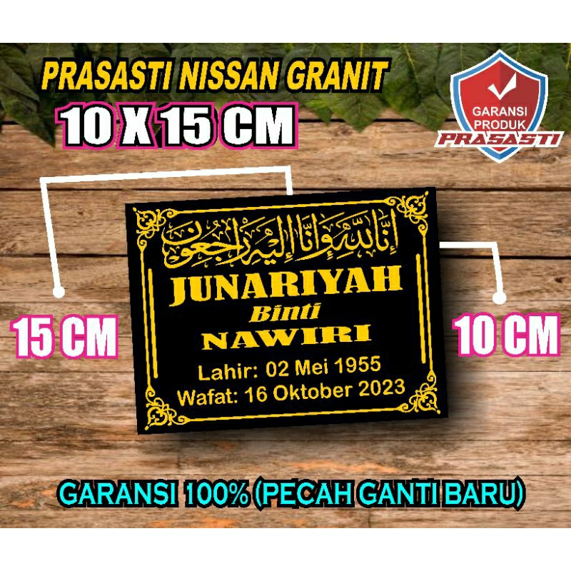 ( NISAN GRANIT 10X15 CM ) Cetak Nama nisan super murah.Harga Ekonomis(Bisa di jual lagi).. , Lempeng