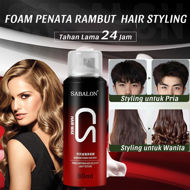 Mousse Coiffante Foam Penata Rambut  Hair Styling 80 ml Styling Rambut Keras Hair Styling Spray