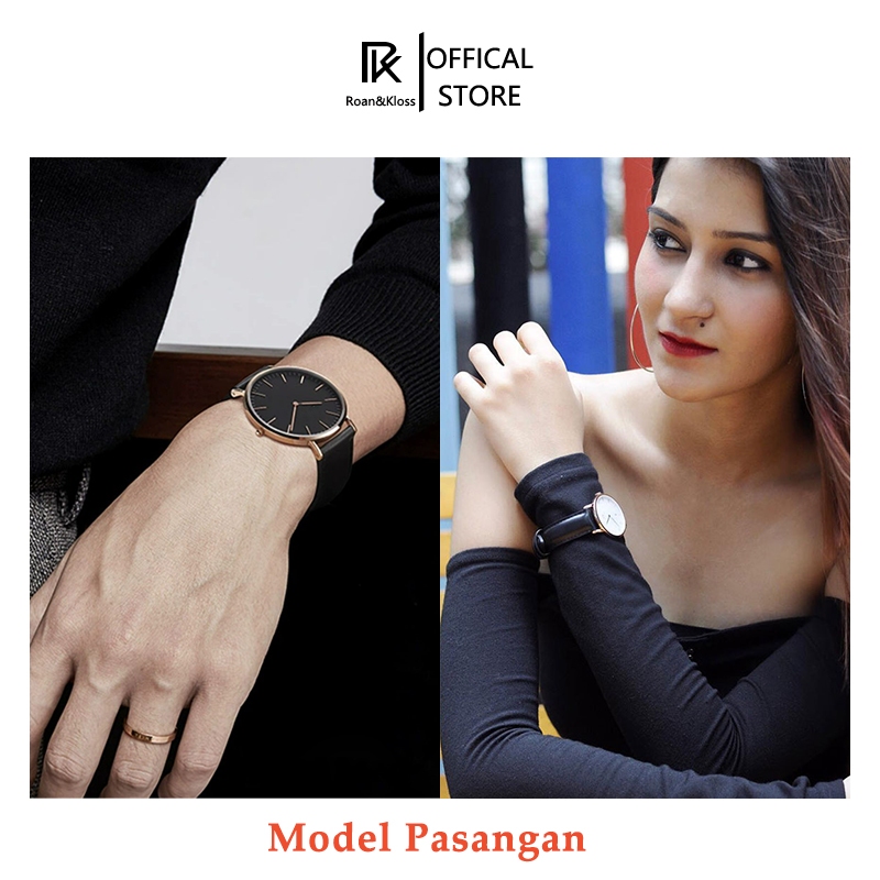 【✔Penjualan Terbaik】100%Ori Jam Tangan Pria Jam Tangan Wanita  Jam Tangan Kulit Premiun Diameter  +Free Box Baterai |Jam tangan Fashion Pria/Jam Tangan Pasangan-3