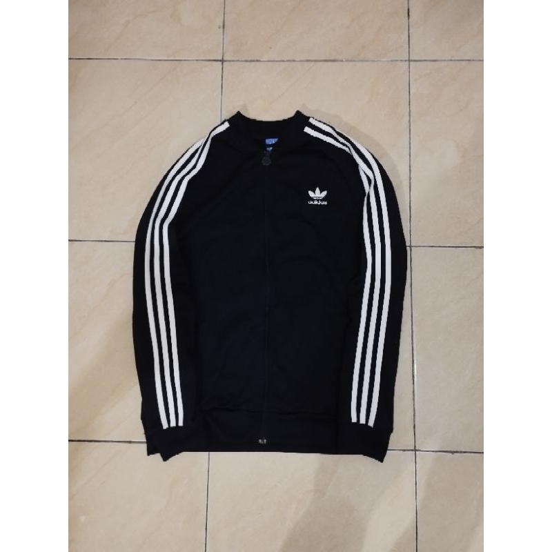 Tracktop adidas superstar Black white second