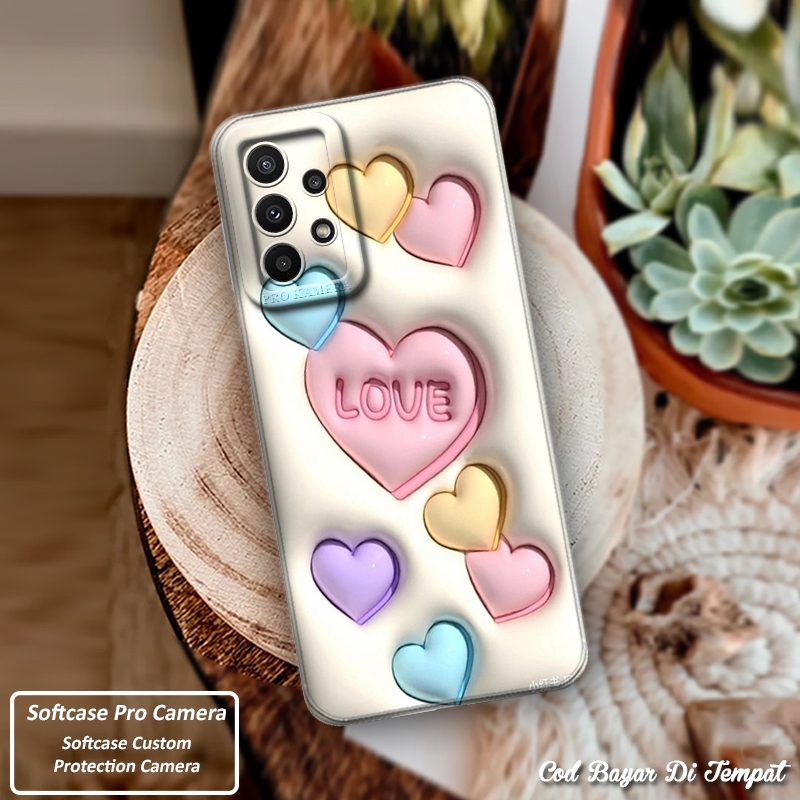 Premium Silicone Full Cover Case Samsung Galaxy A72 Cartun 3D Gelombang Cute Softcase Pro Camera Cas