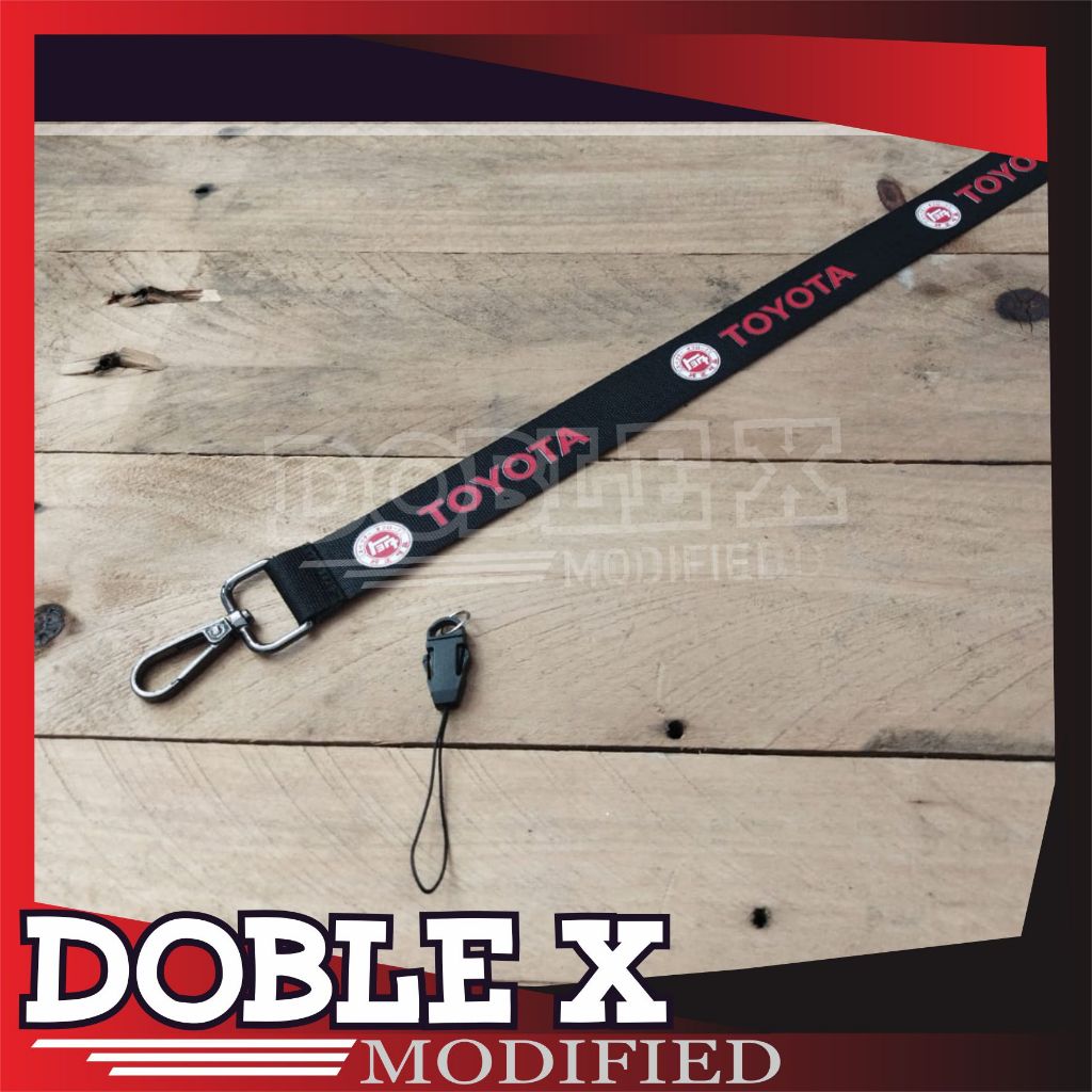 

LANYARD STRAP CUSTOM TOYOTA BLACK