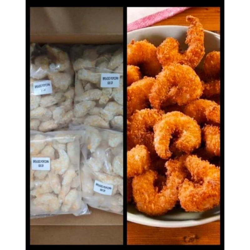 

Udang Tepung Frozen Shrimp Breaded Popcorn 1/2kg / Udang Goreng Tepung 500Gr / Udang Tepung Panir Beku / Shrimp Fried / Udang Siap Goreng / Udang Tepung Frozen 500 g