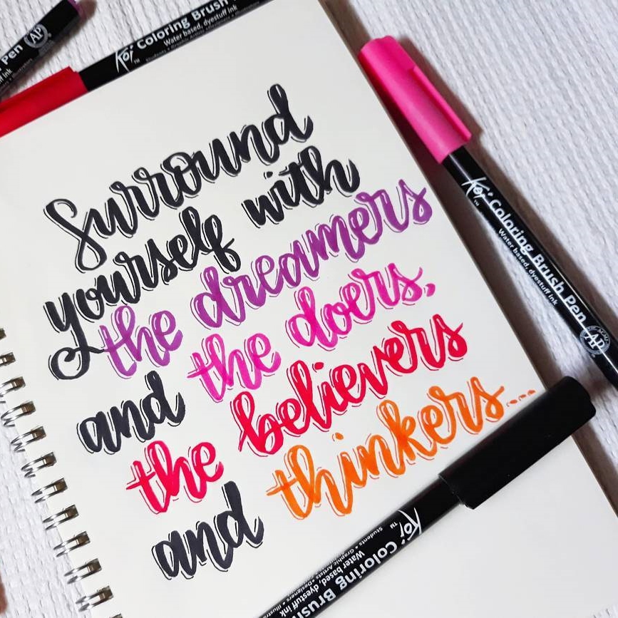 

RB Sakura Koi Coloring Brush Pen Set 6 Pena Kuas Warna Brush Pen