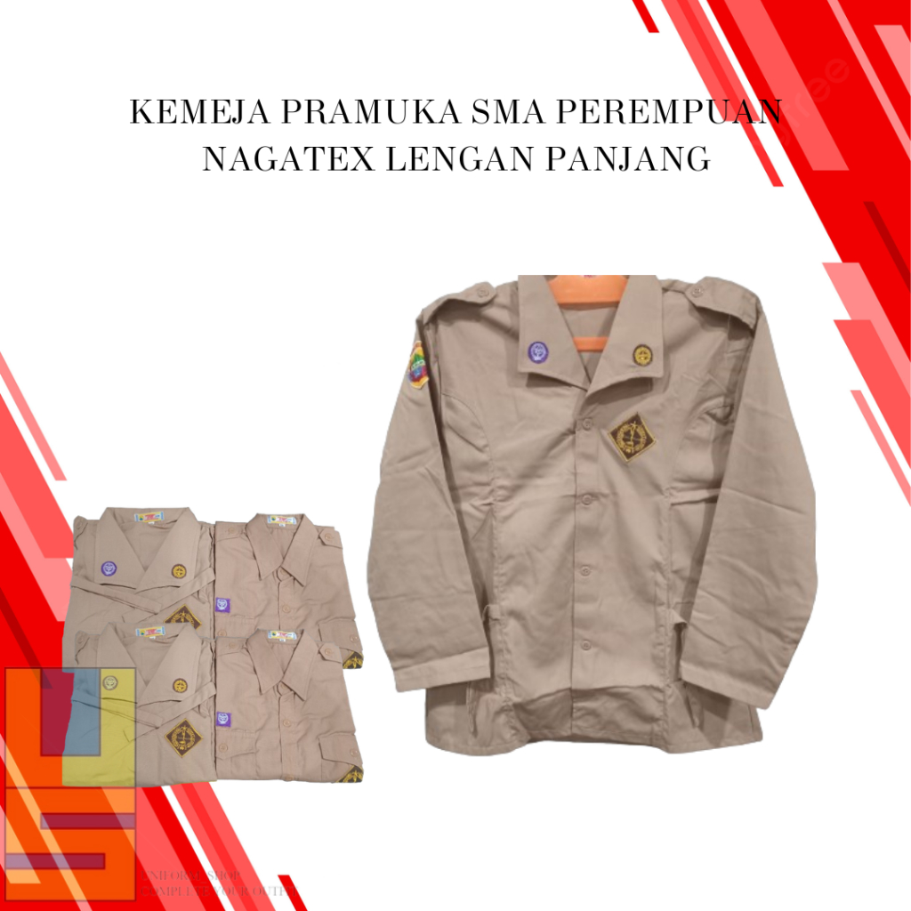 BAJU PRAMUKA PANJANG SMP PEREMPUAN NAGATEX