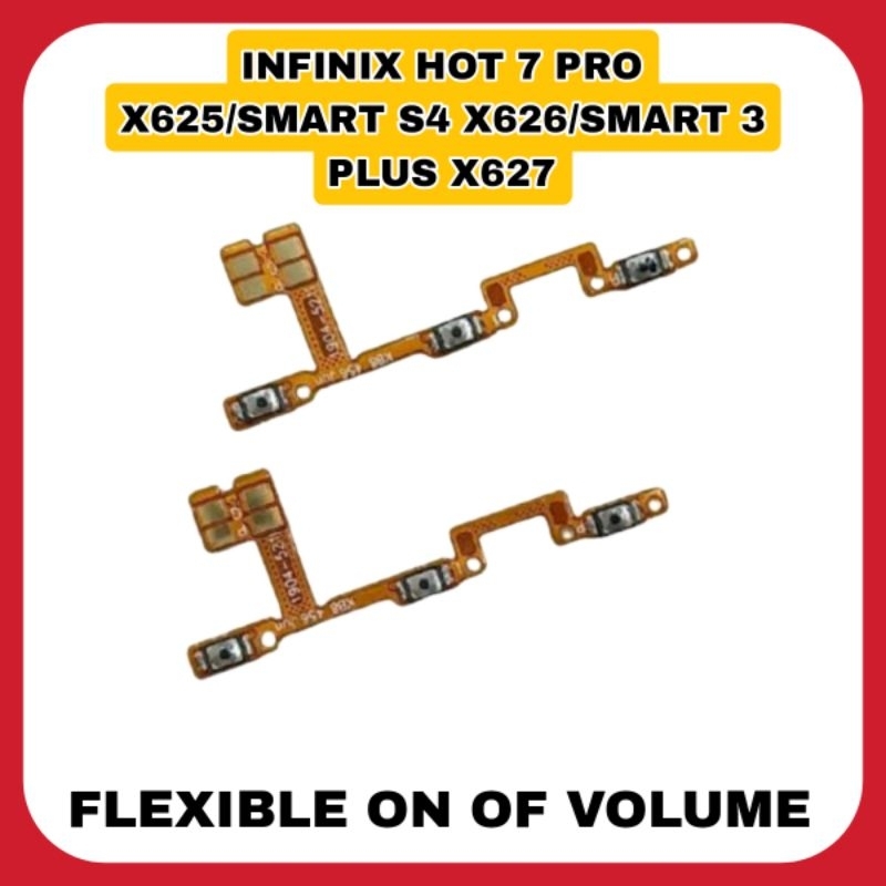 flexible flex on of volume infinix hot 7 pro x625/smart s4 x626/smart 3 plus x627