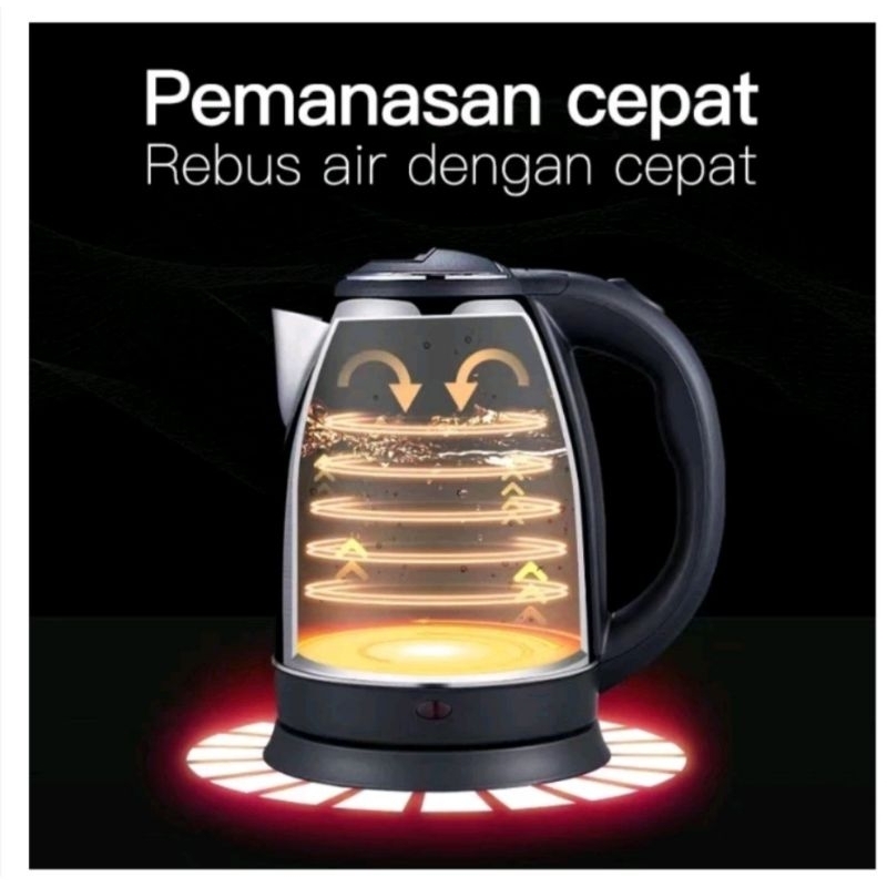 NEW TEKO LISTRIK 2L / TEKO PEMANAS AIR ELEKTRIK STAINLESS / PEMANAS AIR / KETTLE PEMANAS AIR / TEKO