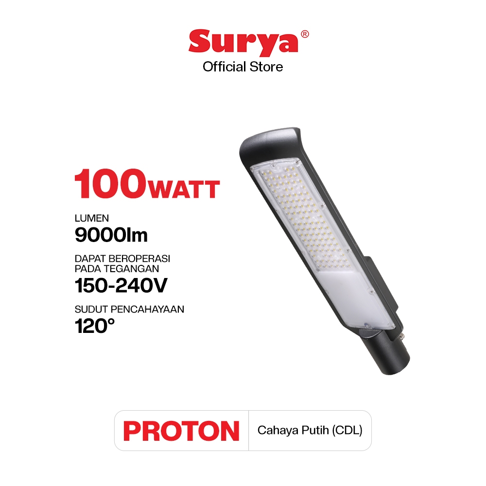 Surya Lampu Jalan LED Proton 100W CDL Cahaya Putih