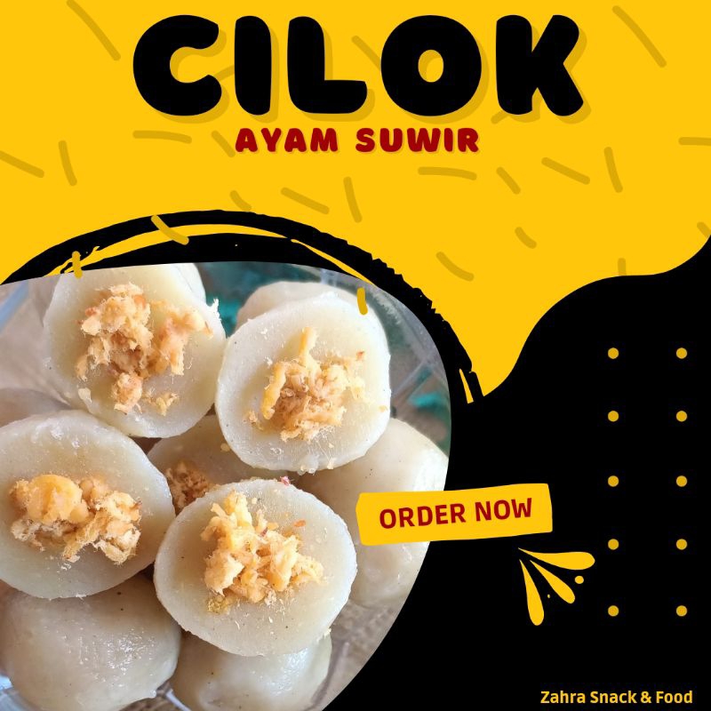 

Cilok isi Ayam Suwir & Gajih kemasan 250gr vacum