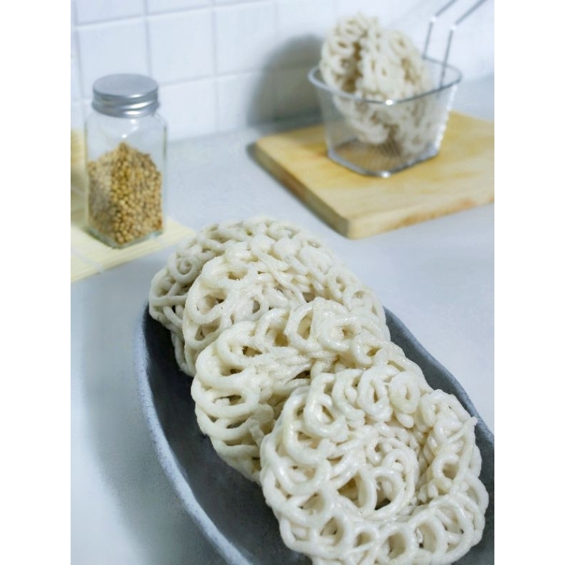 

Kerupuk mawar / kerupuk terung matang diameter kecil isi 5