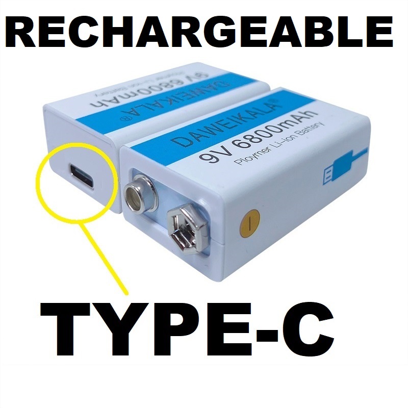 DOUBLEPOW Batu Baterai Cas Rechargeable KOTAK 9V 700mah 650mAh DP-9v6 DP-9v7 D-9V 280mah