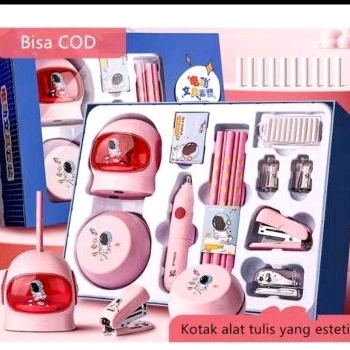 

CT SUNLIGHT ELECTRIC STATIONERY SET/SET ALAT TULIS ELECTRIC RAUTAN PENGHAPUS VACUUM PENSIL 11 IN 1