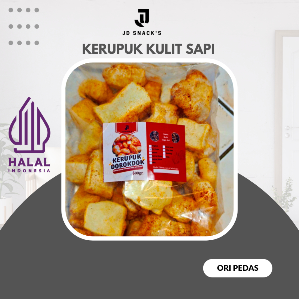 

KERUPUK KULIT DOROKDOK RAMBAK SAPI HALAL RASA ORIGINAL PEDAS