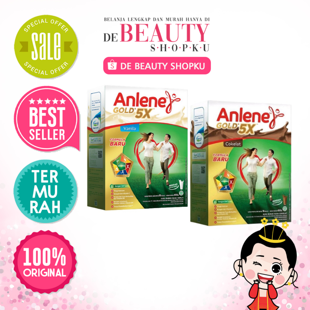 

PROMO MURAH BANGET!! Anlene Gold 5X 600gr Original/Vanilla/Coklat