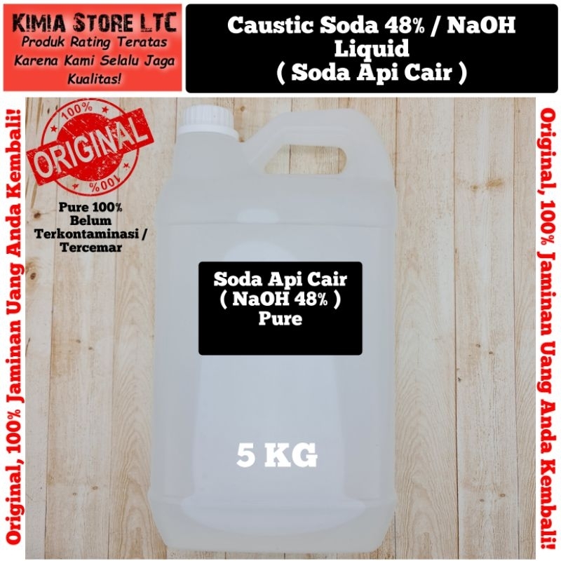 Caustic Soda Cair 5KG / Soda Api Cair 5KG / NaOH Cair 48%