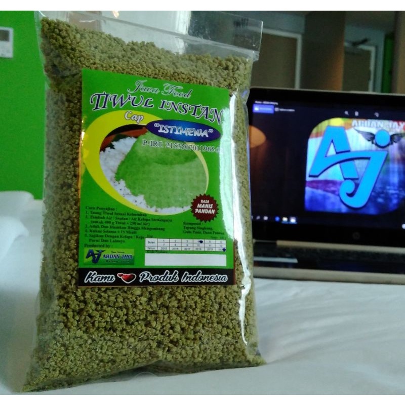 

Tiwul Instan Rasa MANIS PANDAN 400g