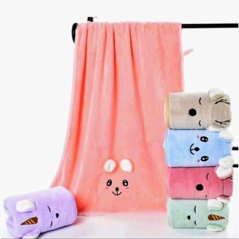 Handuk Mandi Anak Lucu Kuping Timbul 50x100 – Handuk Bayi/Dewasa Super Lembut