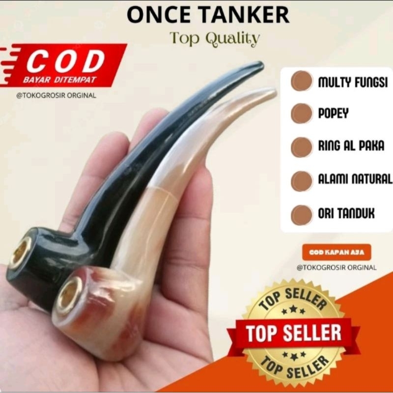 Once Cangklong Pipa Padudan Model Popeye Uniq Bahan dari Tanduk Kerbau