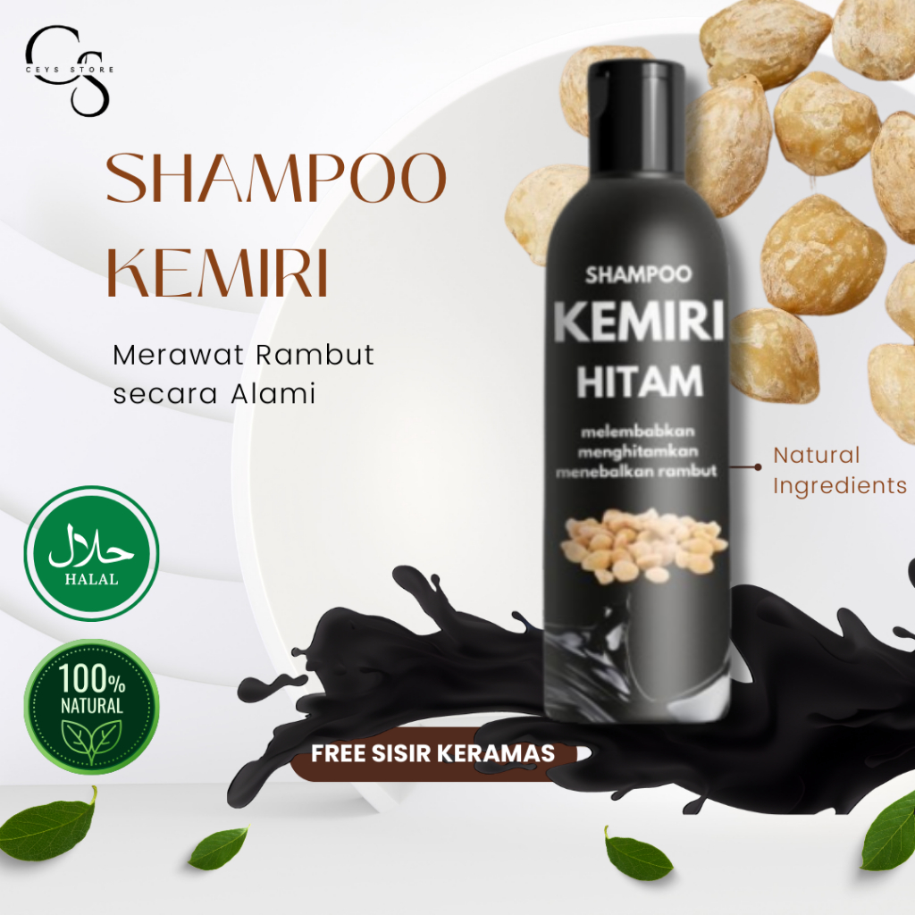 Shampo Kemiri Hitam-Shampo Rambut Rontok-Shampo Penumbuh Rambut Cepat