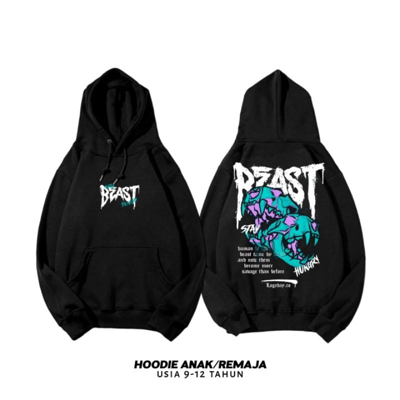 Hoodie anak 9-12 tahun sweater fashion anak beast stm terlaris