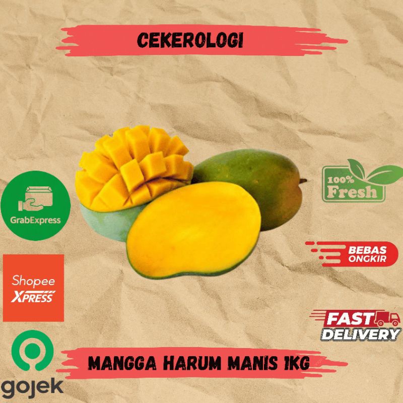 

Mangga Harum Manis 1kg / Mangga Harum Manis / Mangga Harum Manis Fresh Berkualitas / Mangga / JABODETABEK / Buah Mangga / Buah / Buah Buahan