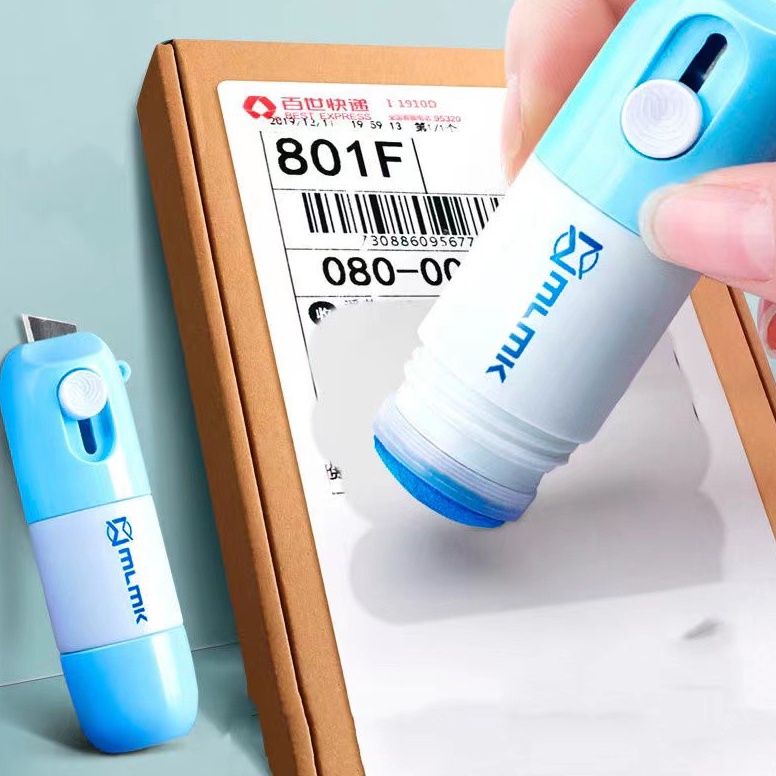 

KODE L64X Alat Pembuka dan Penghapus Resi Paket Box Opener Roller Stamp Cutter