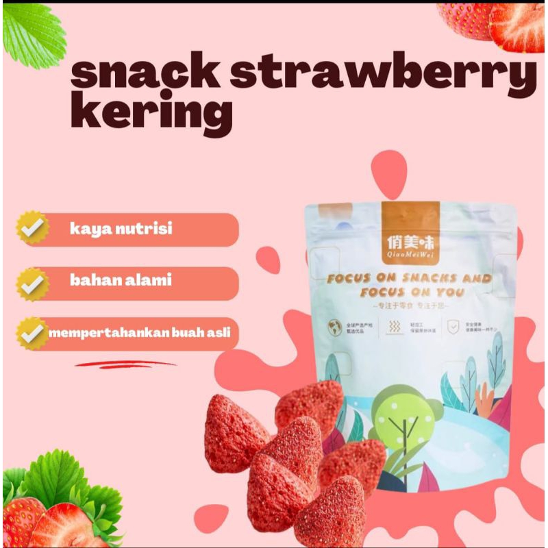 

Snack strawberry/Snack buah/cemilan buah kering