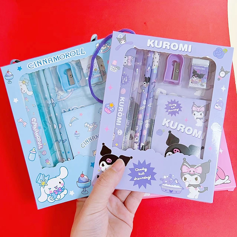 

ALAT TULIS SET EDISI SANRIO 5 IN 1 STATIONERY SET ATK KUROMI CINNAMOROLL MY MELODY