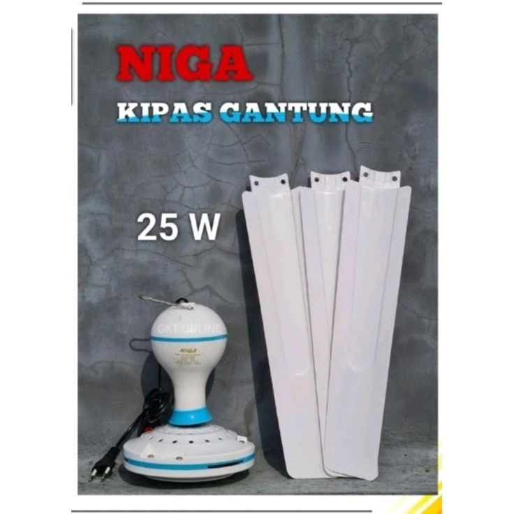 Terbatas Mini Fan Niga 25watt 3 Baling
