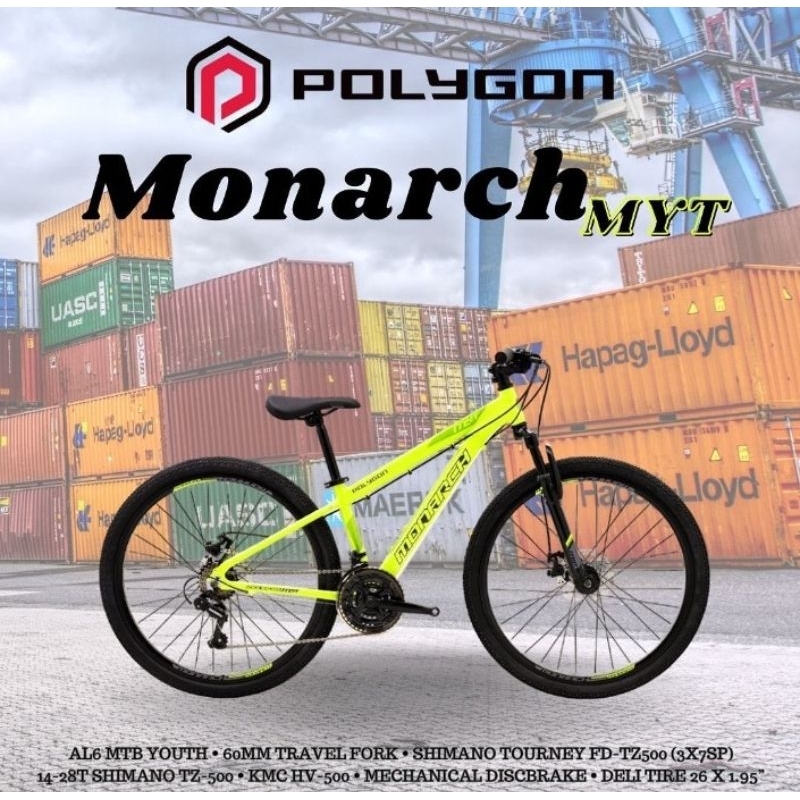 Sepeda MTB 26 inch POLYGON MONARCH MYT / MONARCH YOUTH GREEN BARU