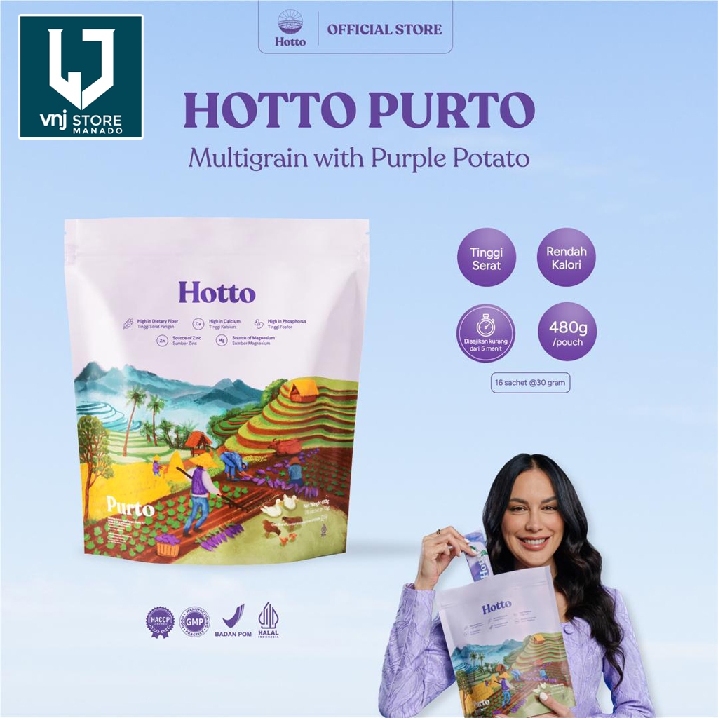 

MANADO Hotto Purto 1 Pouch isi 16 Sachet FREE ONGKIR - ORI 100% READY STOCK Exp 2026