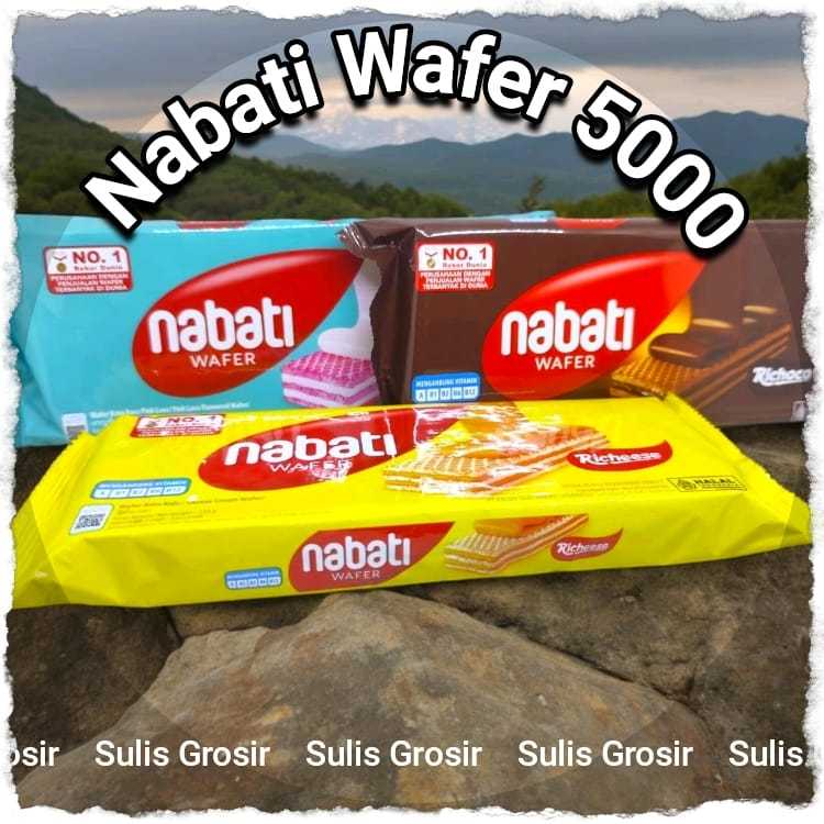 

Nabati Wafer 5000 Richeese Richoco dan Pink Lava Gramasi 110gr