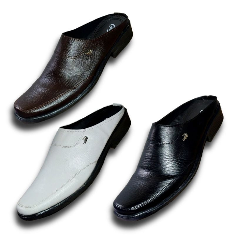 Sandal Sepatu Bustong Cowok Sendal Sepatu Tutong Slop Pria Formal Sandal Sepatu Crocodile Kulit Swed