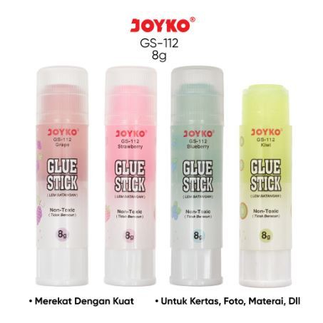 

Per Pcs Glue Stick Joyko GS-112 Fancy Fruit / Lem Batangan Kertas Warna Pastel