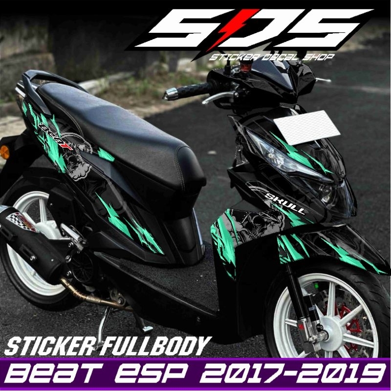 TERBARU DECAL Honda Beat Esp Full body Stiker Honda Beat Variasi Stiker Decal Full Body 2017-2019