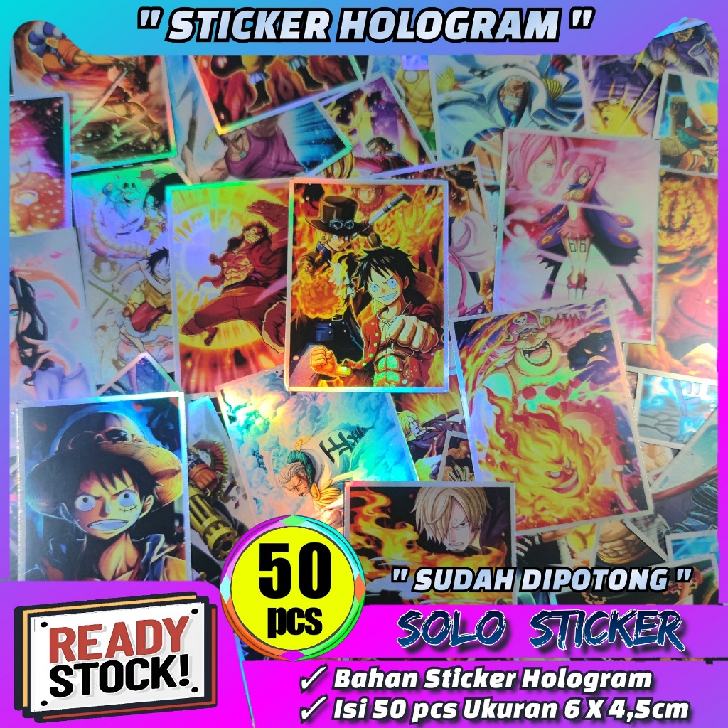 

[OP-3H] 50 pcs Stiker One Piece Hologram